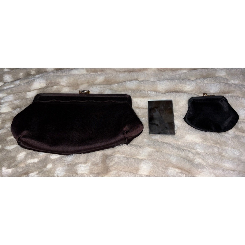 Vintage Morris Moskowitz MM Evening Clutch Mirror Coin Purse Set Mid Century